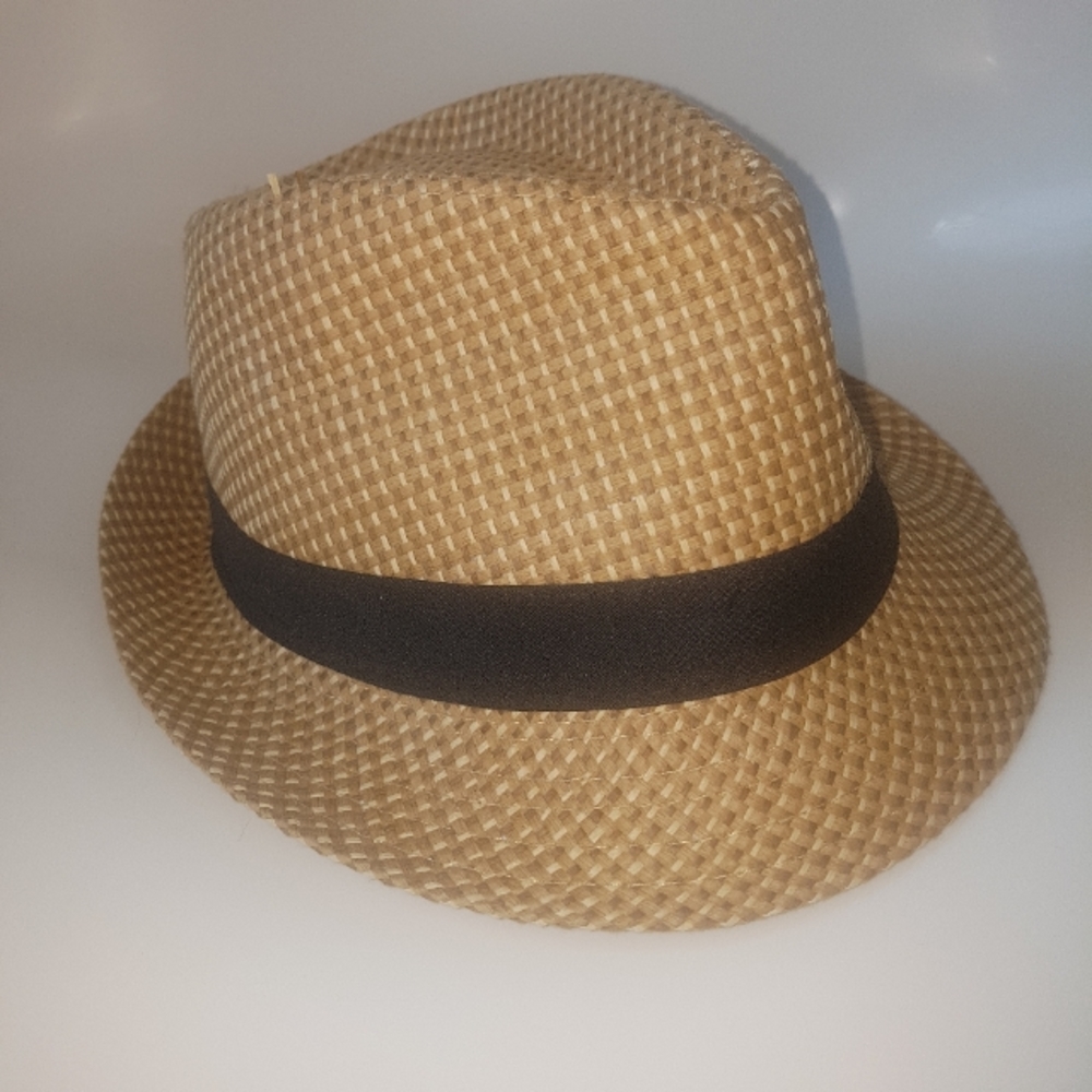 💲5️⃣ in 🛍️of3+  Fedora in Natural Colour with Black Band